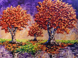 Isabelle Dupuy Strong Maples of Violet Skies, 2016, 30x40
