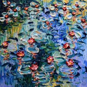Isabelle Dupuy Water Lilies on Clear Waters, 2016, 30x30